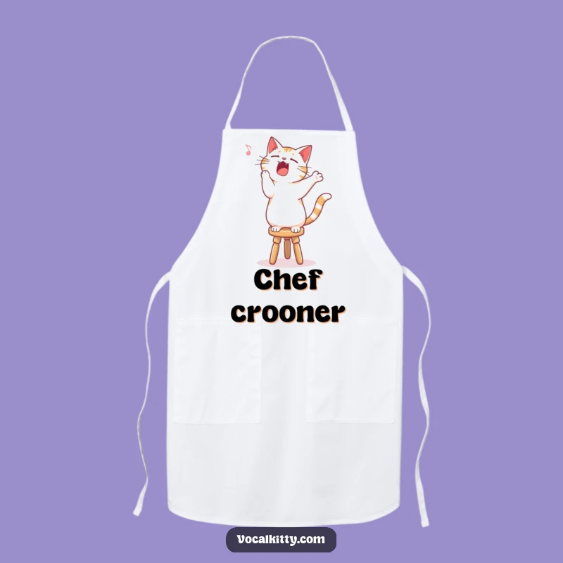 Funny Singing Cat Apron - Cook with a Song in Your Heart!