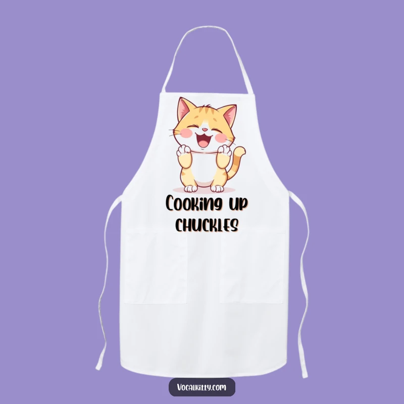 Funny Giggling Cat Apron: Cook with Hearty Giggles!