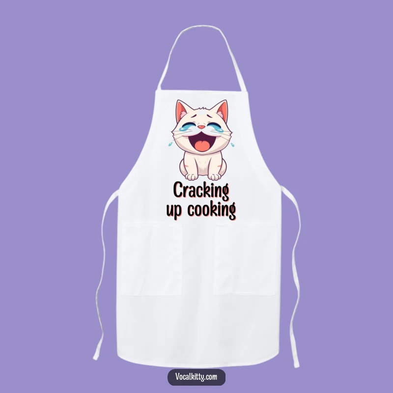 Funny Laughing Cat Tear Apron - Cook with Hilarious Joy