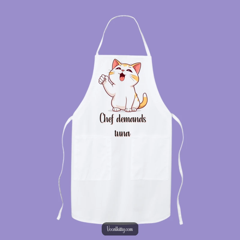 Funny Bellowing Cat Apron: Cook Up Laughs with Feline Drama