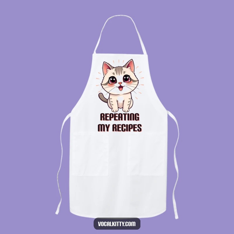 Funny Cat Echo Apron: Cook with Amplified Excitement
