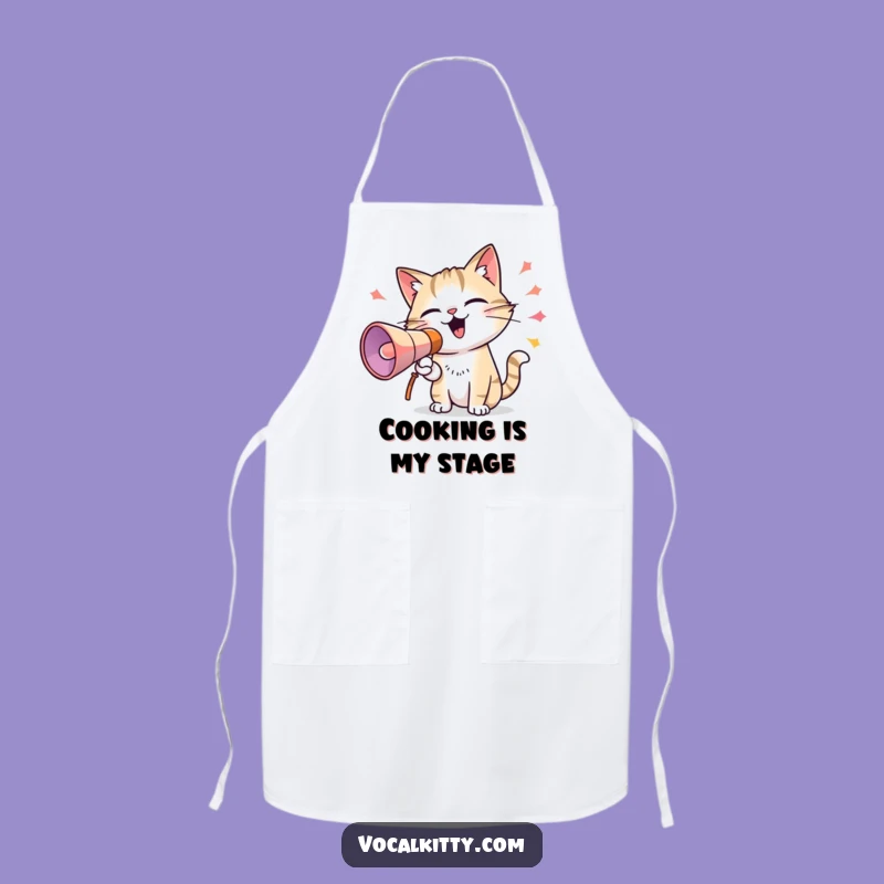 Funny Cat Megaphone Apron: Cook Loudly with a Feline's Perfect Gift