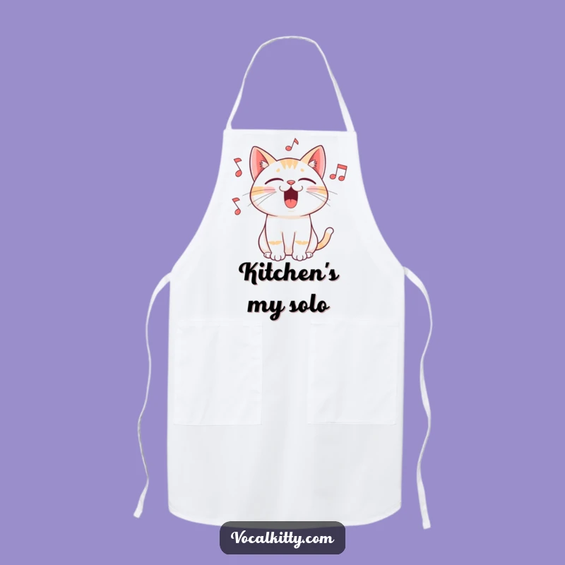 Funny Cat Singing Apron: Cook with Crescendos, a Feline's Gift