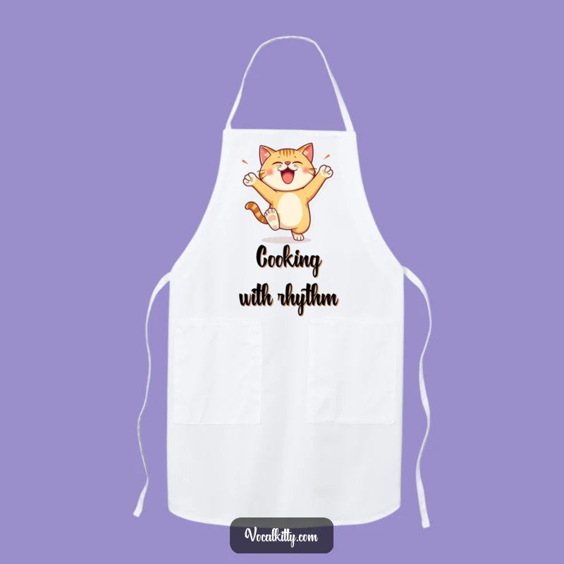 Funny Stomping Cat Apron: Cook with Happy Loudness!