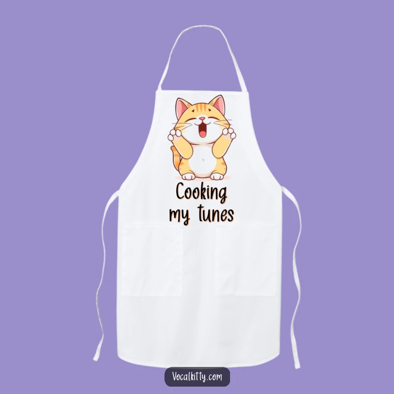 Funny Yodeling Cat Apron: Cook Up Some Laughs in the Kitchen