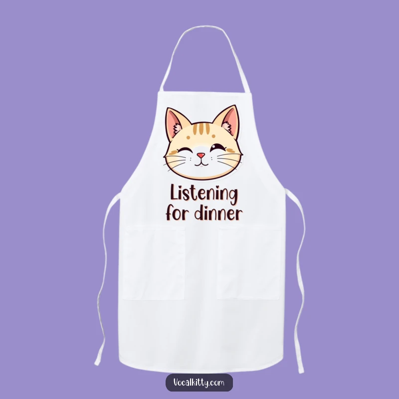 Funny Alert Cat Head Apron: Cook with Focus - Great Funny Gift