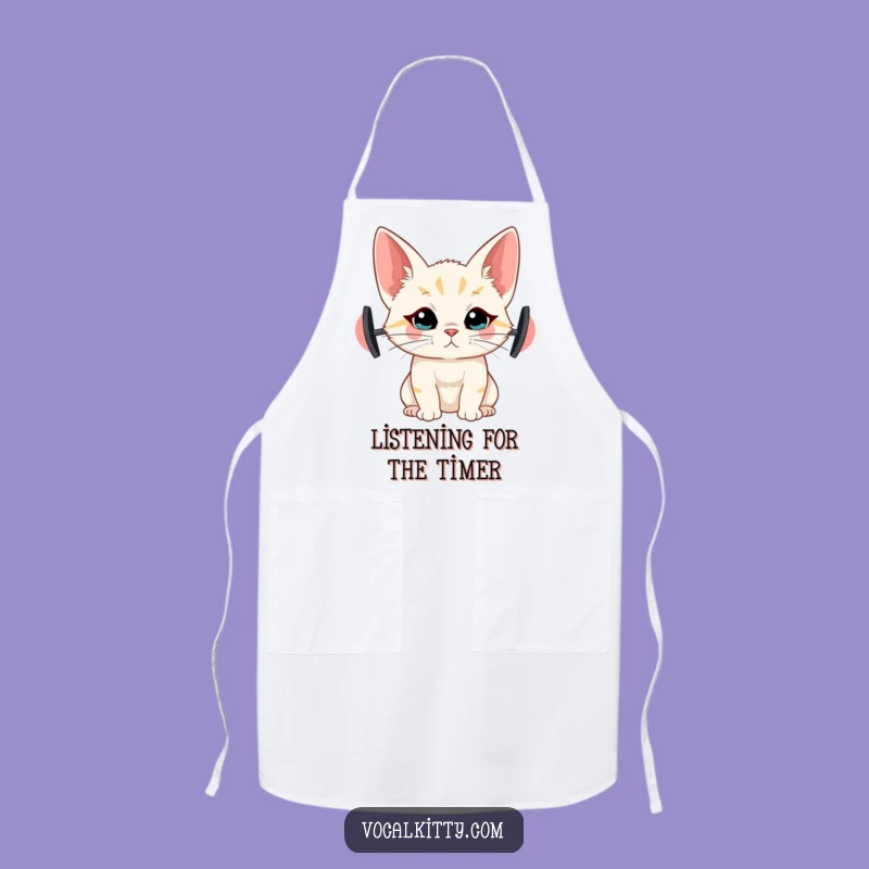 Funny Big Ear Cat Apron: Cook Up Laughs in the Kitchen