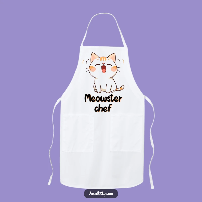 Funny Cat Chef Apron - Cook Up a Storm (or a Meow!)