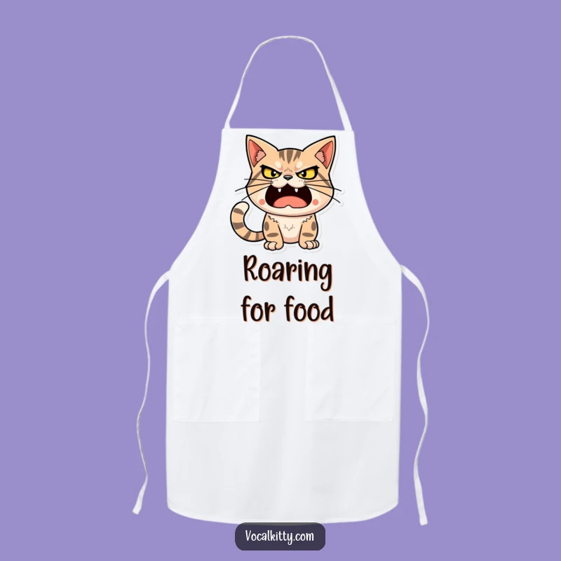 Funny Determined Cat Apron - Loud Sound Chef Gift