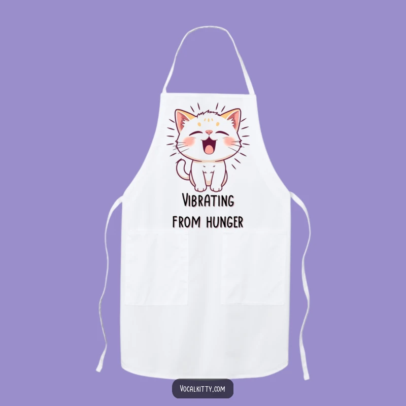 Funny Vibrating Cat Apron - Noise Reaction Chef Gift