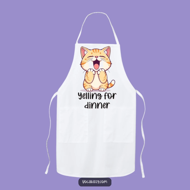 Funny Cat Yelling Apron: Cook Up a Storm with Laughter