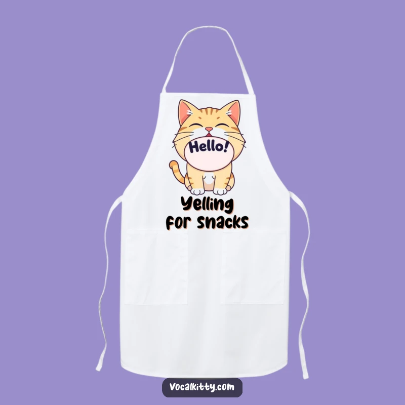 Funny Cat Hello Apron: Kitchen Big Mouth Greeting