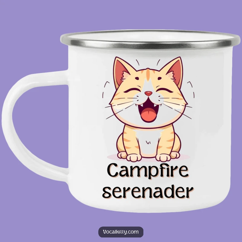 Funny Cat Meow Camping Mug: Adventure with Loud Feline Sounds
