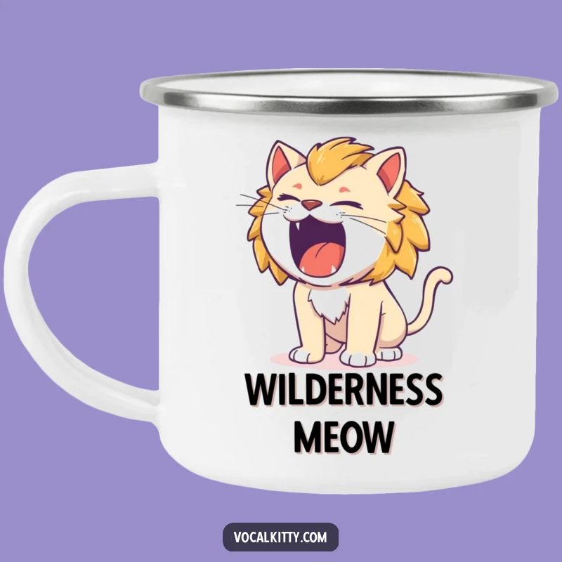 Funny Cat Lion Roar Camping Mug: Outdoor Roar