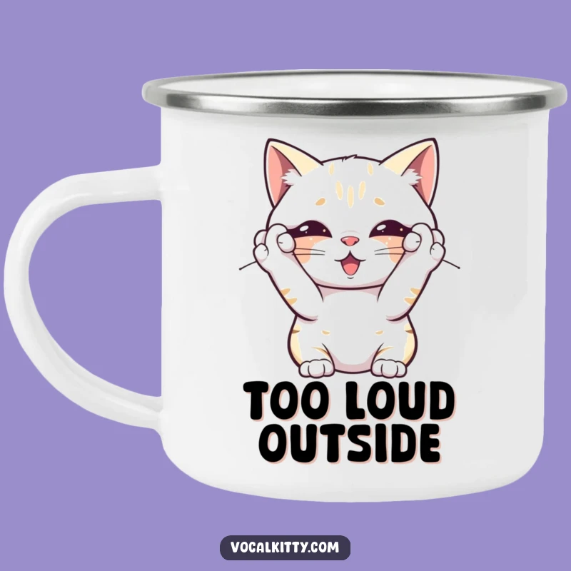 Funny Overwhelmed Cat Camping Mug - Survive the Wilderness (and Yourself), a Rugged Funny Gift