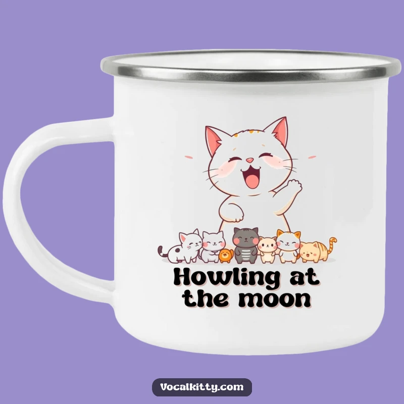Funny Cat Startling Camping Mug: Outdoor Laughs with Feline Flair