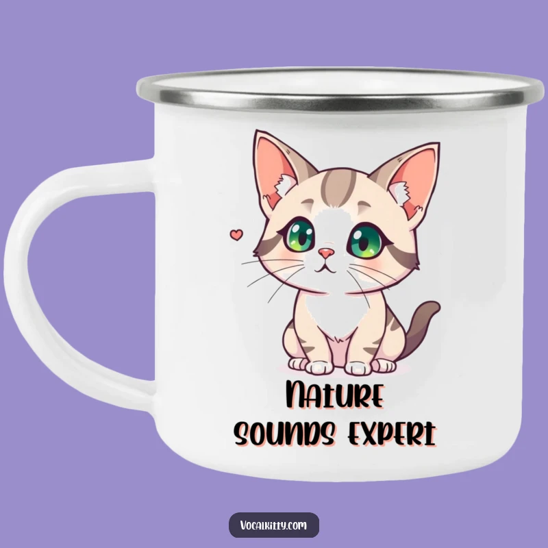 Funny Cat Big Ears Camping Mug - Adventure with Alert Ears!