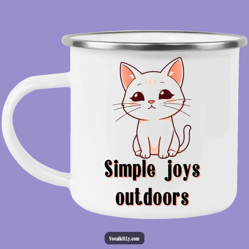 Funny Dynamic Whiskers Cat Camping Mug: Adventure Style - Perfect Funny Gift