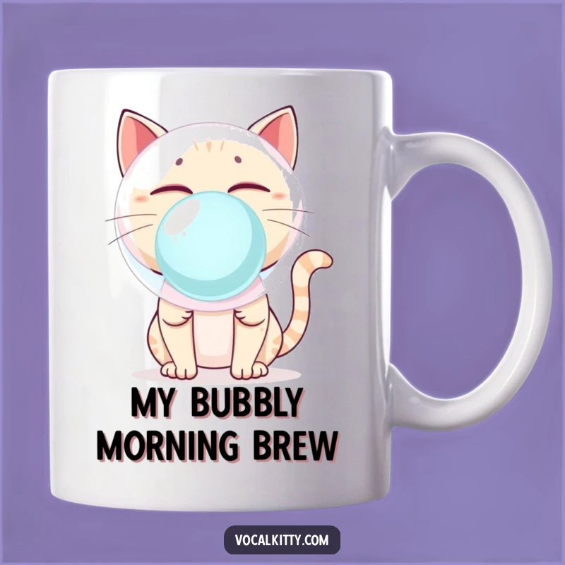 Funny Cat Bubblegum Pop Mug - Hilarious Feline Gift for Cat Lovers