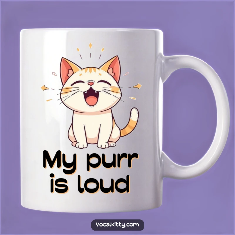 Funny Loud Cat Mug: Sound Waves - Perfect Funny Gift for Noise Lovers