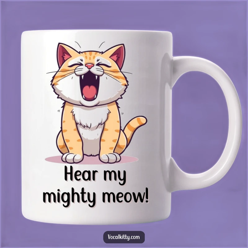 Funny Roaring Cat Mug - Hilarious Feline Sound Gift