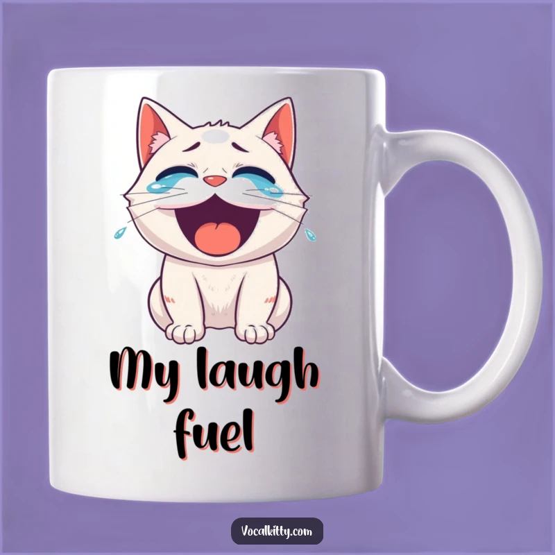 Funny Laughing Cat Tear Mug - Extreme Humor Gift for Comedy Fans