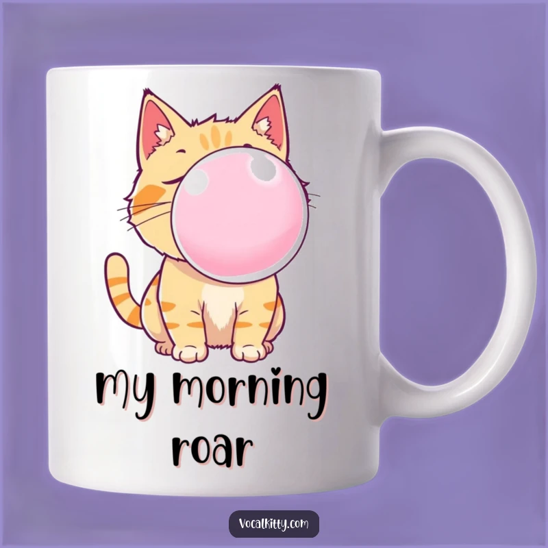 Funny Cat Bubble Gum Mug: Hilarious Pet Gift for Cat Lovers