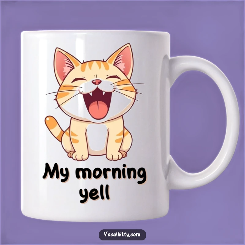 Funny Cat Mug: Joyful Roar, Loud Meow, Hilarious Pet Gift