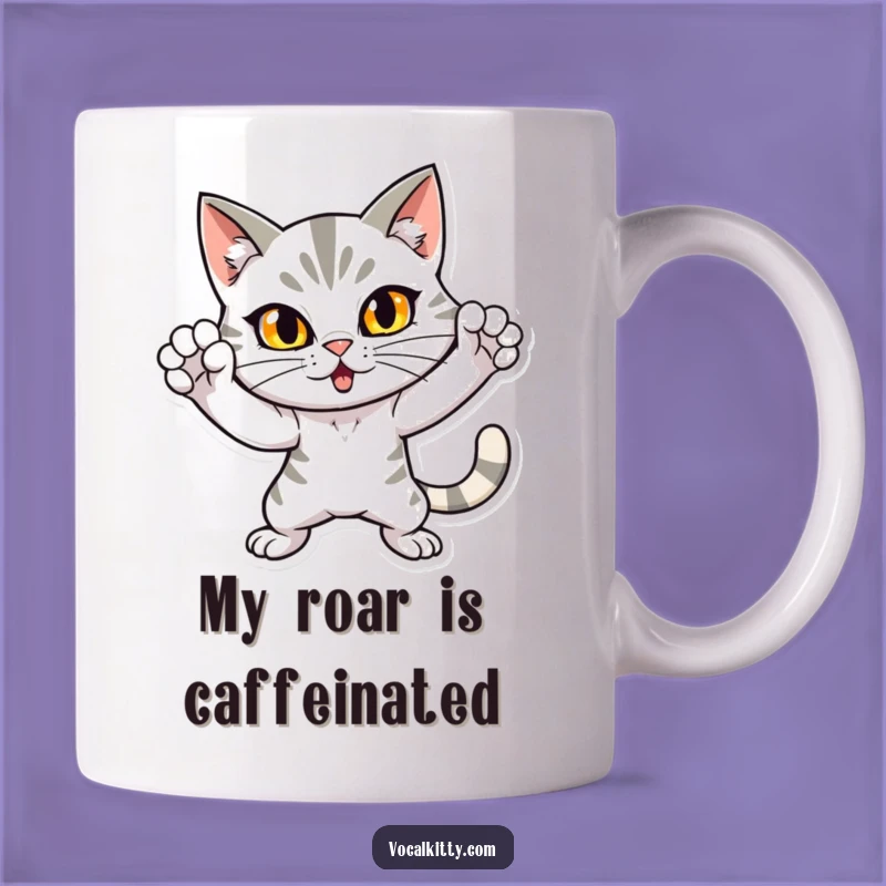 Funny Dramatic Cat Mug: Loud Attention-Grabbing Pose - Perfect Funny Gift