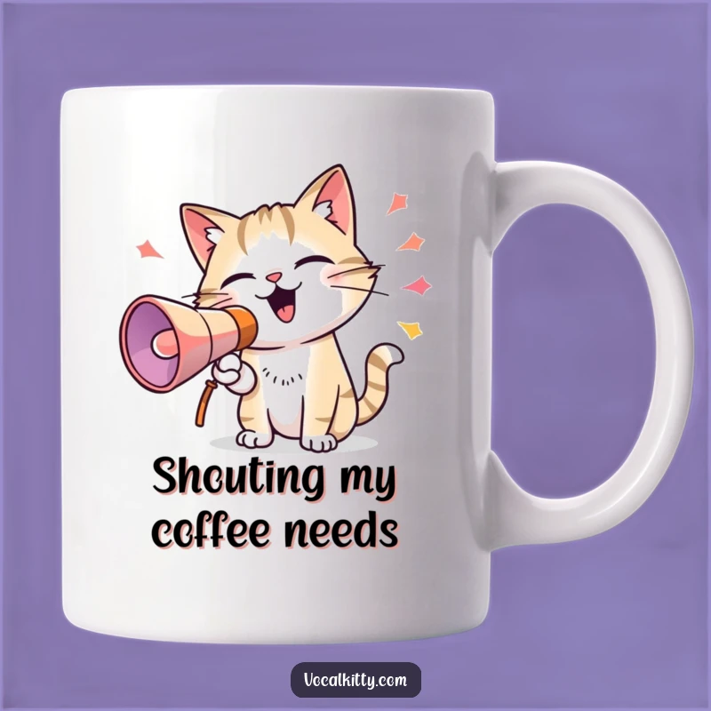 Funny Cat Megaphone Mug: Loud & Proud Feline's Perfect Gift for Cat Lovers