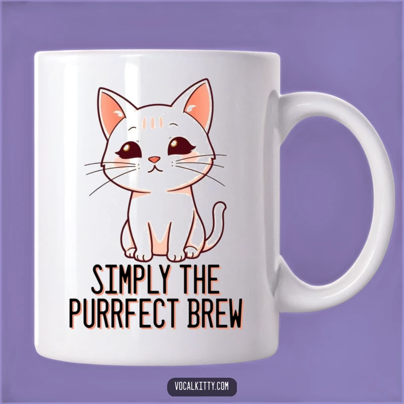 Funny Dynamic Whiskers Cat Mug: Simple Profile Art - Perfect Funny Gift