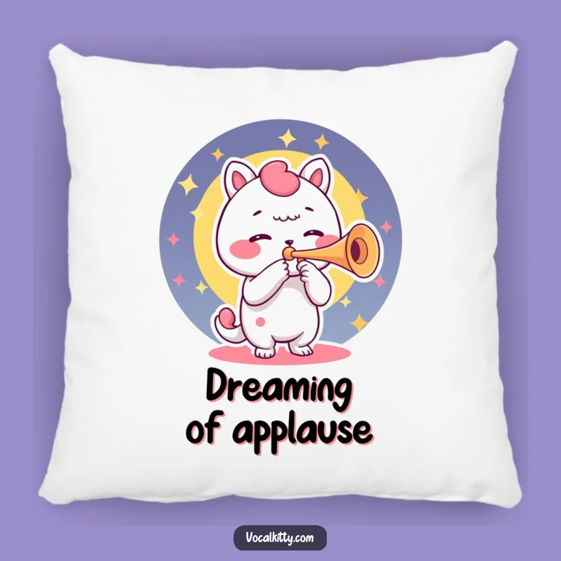 Funny Trumpet Voice Box Pillow: Character's Musical Sound Comfort