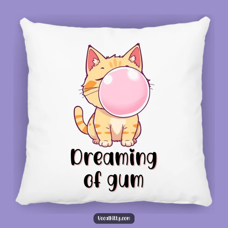 Funny Cat Bubble Gum Pillow: Comfy and Hilarious Pet Decor