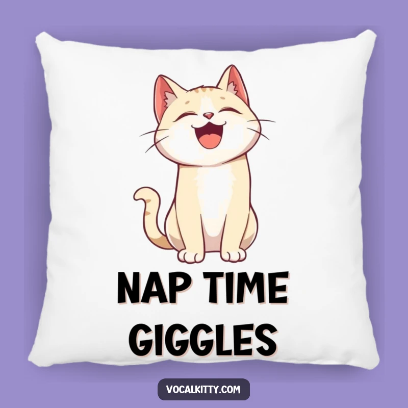 Funny Cat Pillow: Cozy Laughing Feline Cushion, Perfect Funny Gift for Comfort