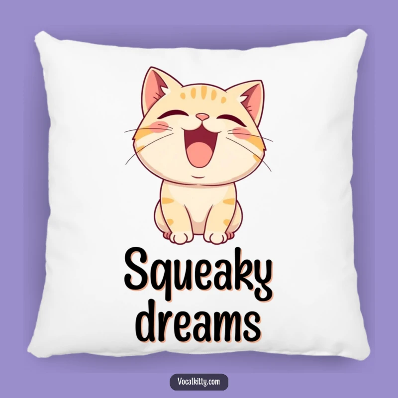 Funny Cat Squeal Pillow: Cozy Joyful Sound Cushion, Perfect Funny Gift