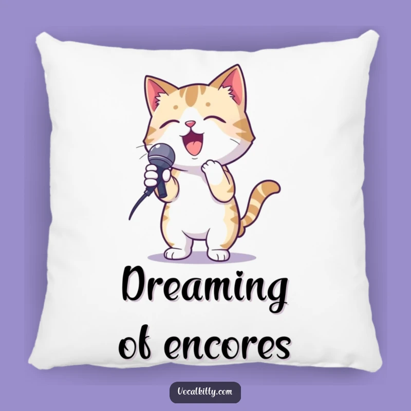 Funny Karaoke Cat Pillow: Cuddle Up With Your Favorite Star
