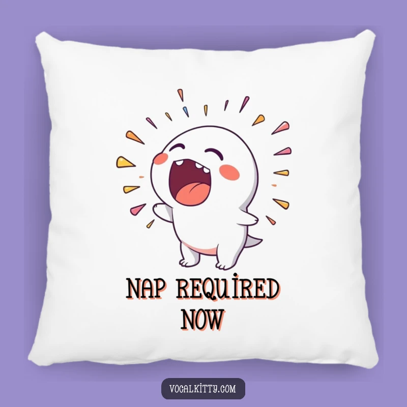 Funny Rainbow Noise Pillow: Character's Loud Mouth for Cozy Comfort