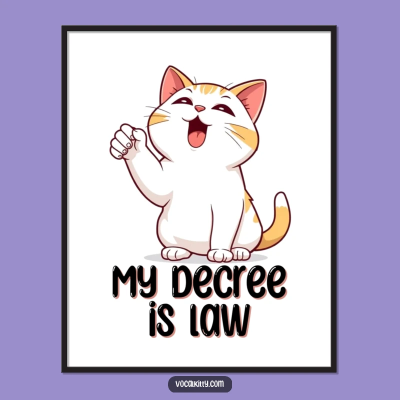 Funny Bellowing Cat Digital Print: Dramatic Feline Art for Instant Laughs