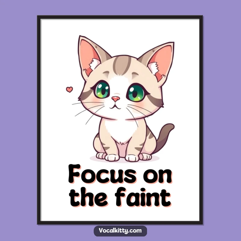 Funny Cat Big Ears Digital Art - Instant Focused Vibes for Walls!