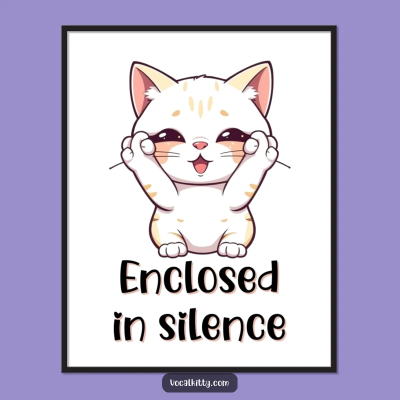 Funny Overwhelmed Cat Digital Art - Frame Your Loudest Moments, a Whimsical Funny Gift