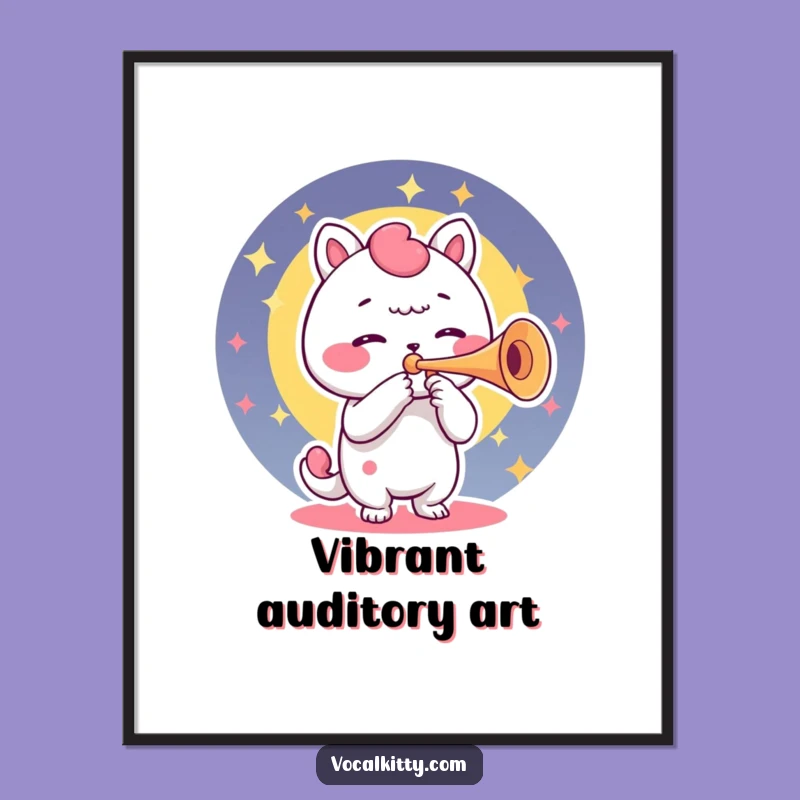 Funny Trumpet Voice Box Digital Print: Character's Vibrant Sound