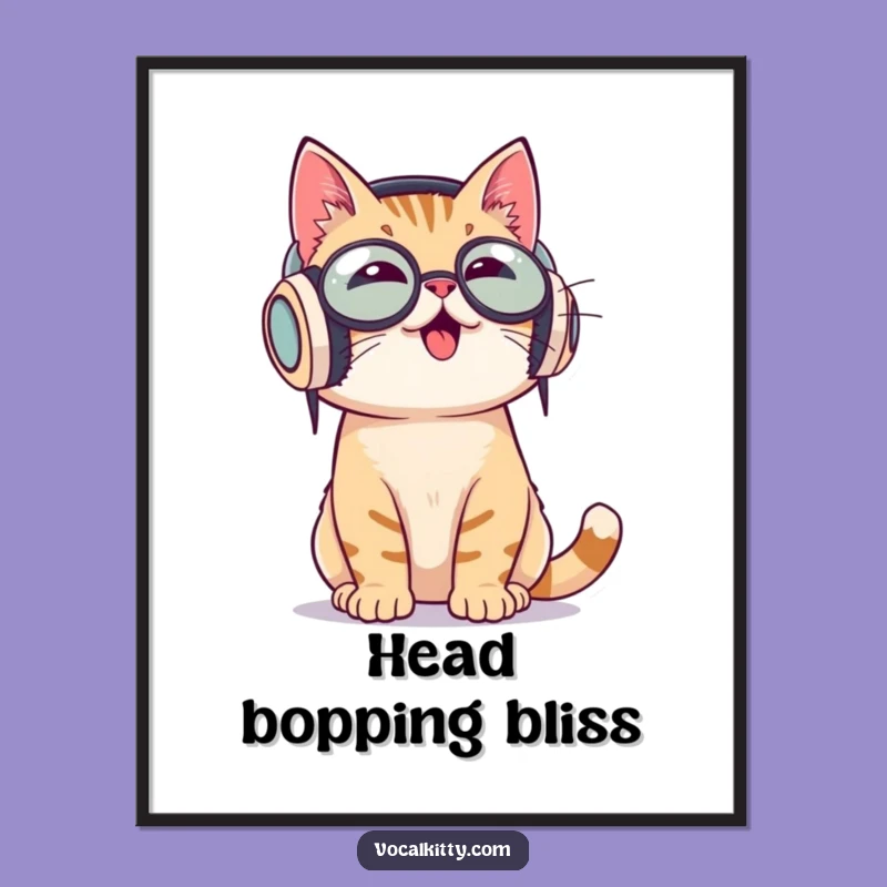 Funny Cat Music Digital Art - Instant Rhythmic Vibes for Walls!