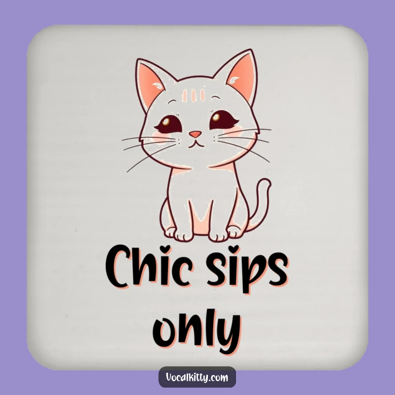 Funny Dynamic Whiskers Cat Coaster: Protect Surfaces with Art - Cute Funny Gift