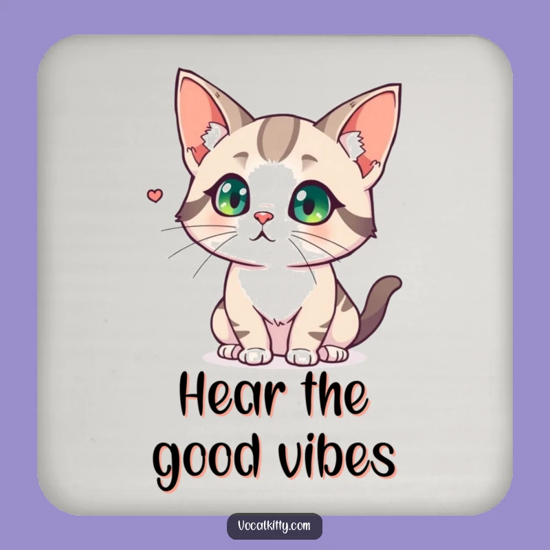 Funny Cat Big Ears Coaster - Protect Surfaces with Focus!
