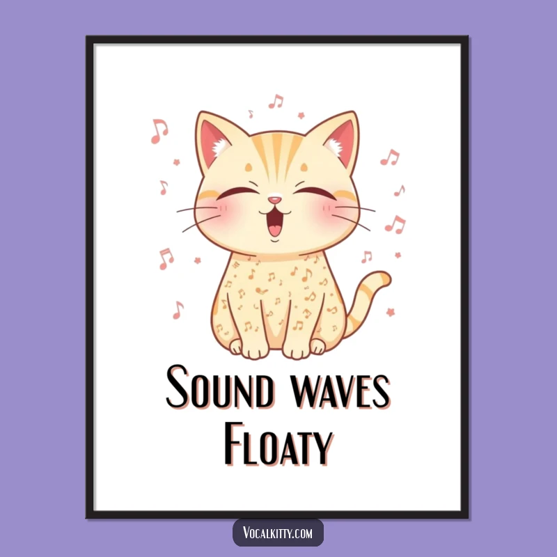 Funny Musical Cat Poster - Art for the Soulful Listener!