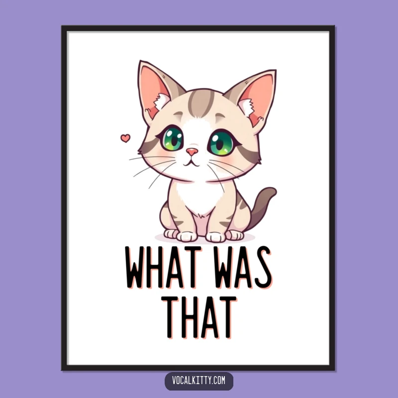 Funny Cat Big Ears Poster - Decorate with Intense Focus!