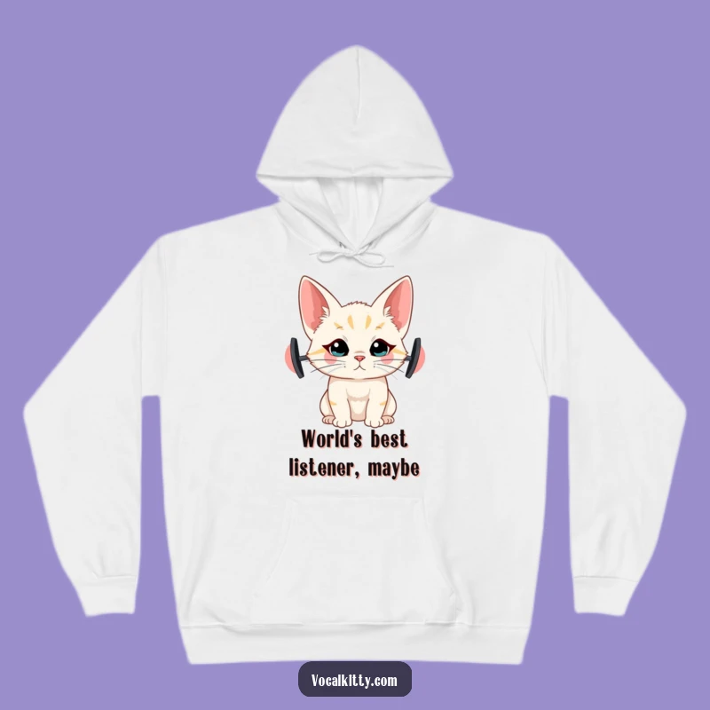 Cozy Funny Big Ear Cat Hoodie: Warm Up With This Hilarious Feline Design