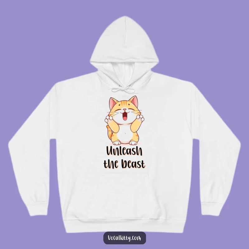 Cozy Funny Yodeling Cat Hoodie: Warm Up with Hilarious Feline Tunes