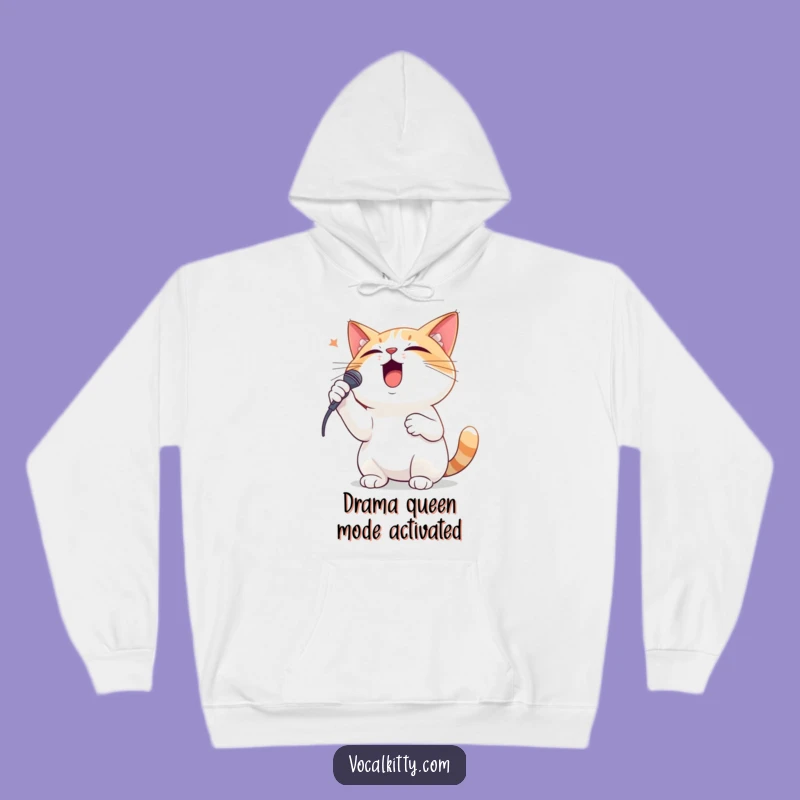 Funny Cat Opera Hoodie: Cozy Dramatic Feline Singer Sweatshirt Gift