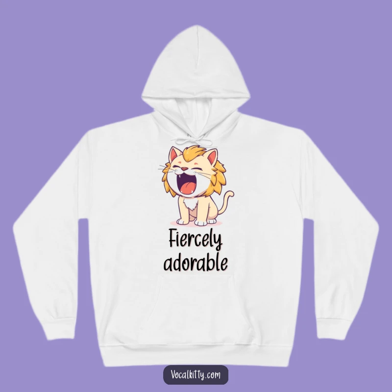 Funny Cat Lion Roar Hoodie: Cozy Fierce Feline Gift